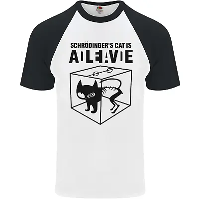 Buy Schrodingers Cat Science Geek Nerd Mens S/S Baseball T-Shirt • 12.99£