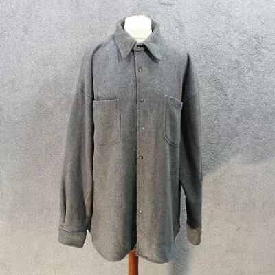 Buy Rough Trade Grey Wooly Shacket Vintage Rayon Jacket Collar Lightweight Uk 12 • 13.99£