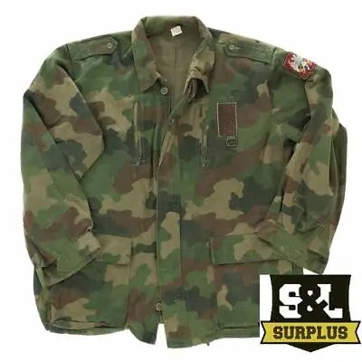 Buy Army Surplus Serbian Cotton Field Jacket Parka Camouflage Pattern • 19.99£