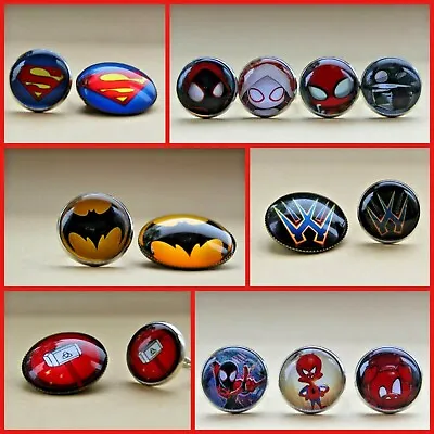 Buy Marvel Super Hero Boys Rings Pin Badges Broaches Party Favours Batman Deadpool • 3.29£