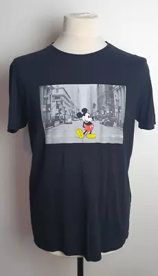 Buy PRIMARK MICKEY MOUSE Mens L Black Printed Crew Neck Short Sleeve T-Shirt/Top D4 • 3.99£
