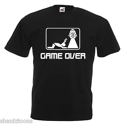Buy Game Over Groom Stag Do Adults Mens T Shirt • 9.49£
