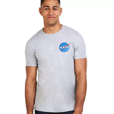 Buy Official NASA Mens Core Logo T-shirt Grey S-XXL • 13.99£