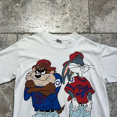 Buy 1992 Bugs Bunny And Taz T Shirt Single Stitch, Vintage, M/L • 100£