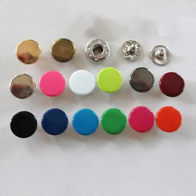 Buy Metal Bag Snap Buttons Fits Coat Brand Sewing Clothes Round Snaps Button • 1.86£