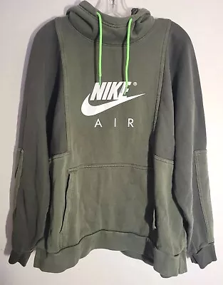 Buy Nike Air Hoodie Women's XL Green Colorblock Long Sleeve Cotton Jordan AF1 • 19.84£