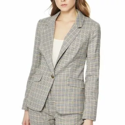 Buy Red Herring Black Grey Mustard Checked Jacket / Blazer - Size 12 - New With Tags • 12.99£