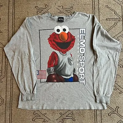 Buy Vintage Elmo Sport Sesame Street Polo Sport Parody Long Sleeve T Shirt Size XL • 29.99£