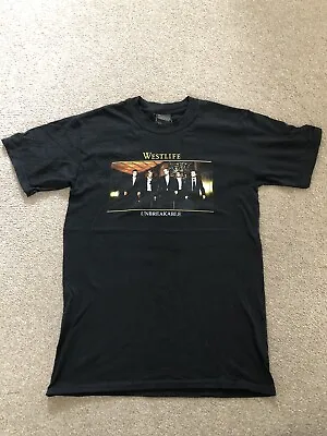 Buy 2003 Westlife Unbreakable Tour T-Shirt (Black) - Medium Size - Rare Find • 15.50£