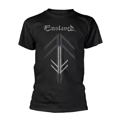 Buy ENSLAVED - RUNE CROSS BLACK T-Shirt, Front & Back Print Small • 12.18£