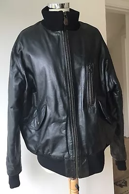Buy Armani Jeans Mens Leather Jacket  Size 52 Thick Cowhide Suitable For Motorbike • 75£