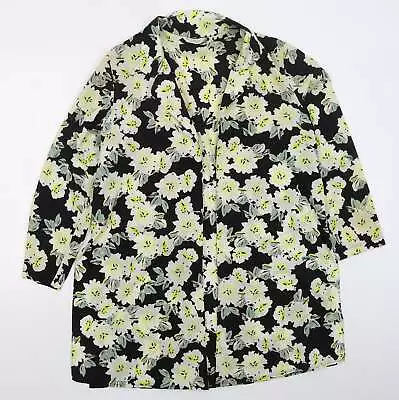 Buy Miss Selfridge Womens Black Floral Jacket Size 14 • 9.25£