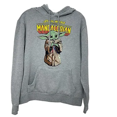 Buy Star Wars The Mandalorian Grogu Baby Yoda Pullover Hoodie Women's Size SM • 28.82£
