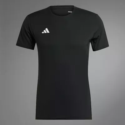 Buy Adidas Adizero Essentials Running Tee Mens Black Breathable T-Shirt Sports Top • 24.99£