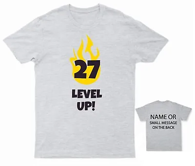 Buy Level Up 27 Age T-shirt Birthday • 12.95£