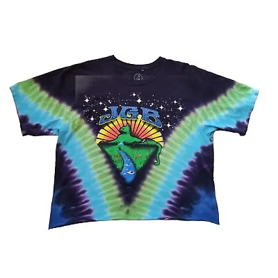 Buy Jerry Garcia Band Cropped XL T-Shirt Tie Dye Mountain Lion Cats Under The Stars • 33.90£