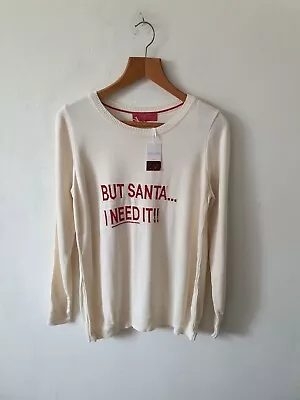 Buy Next Christmas Jumper 'but Santa I Need It!!' Size 14 Bnwt Rrp £28 • 9.99£
