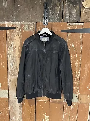 Buy Boston Faux Leather Jacket Coat Black Pockets Men’s Size Medium • 59.99£