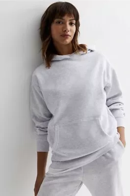 Buy New Look Pale Grey Pocket Front Hoodie Medium RRP £18.99 • 6.50£