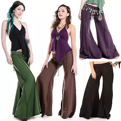 Buy Extra Wide Flares, Flow Pants, Hippy Emo Punk 90s Trousers, Psy Trance Clothing • 45£