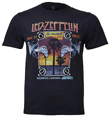 Buy Led Zeppelin T Shirt Inglewood Official In Concert '77 Rock Band Logo S-2XL New • 16.19£