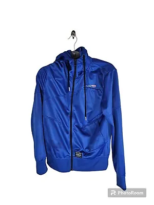 Buy Jack & Jones Hooded Jacket Blue Size L • 7.99£