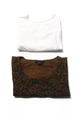 Buy Sanctuary Mustard Seed Womens Short Sleeve T Shirts Cheetah White Size M L Lot 2 • 2.36£