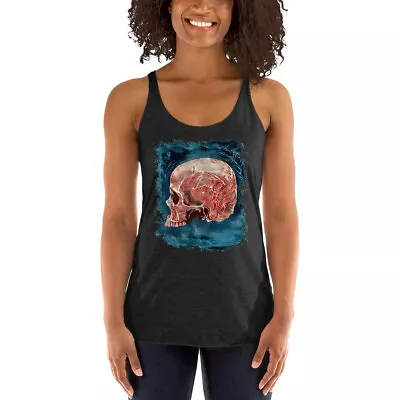 Buy Side Of Mystical Blood Skull Voodoo Goth Women's Racerback Tank Top Shirt • 27.78£