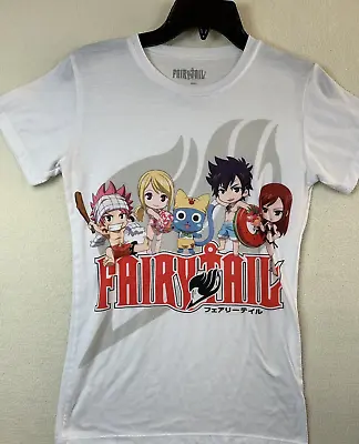 Buy Fairy Tail Anime Funimation Graphic T-Shirt Womens Size Small Fitted White • 12.28£