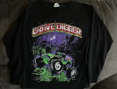 Buy Official Grave Digger 2014 Tour Monster Jam Shirt Youth S • 22.84£