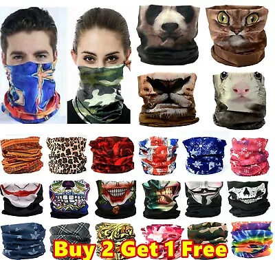 Buy Women Men Face Cover Neck Gaiter Warmer Mask Snood Balaclava Bandana Tube Scarf • 3.99£
