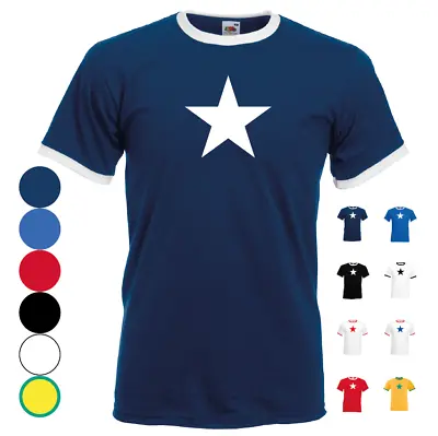 Buy STAR T-shirt, Retro Ringer Style - Star, 70's, 80s, Punk, Indie, Grunge, Skater • 9.99£