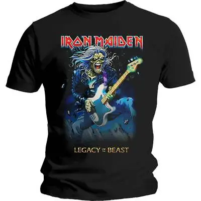 Buy Official Iron Maiden T Shirt Legacy Beast Eddie On Bass Classic Rock Metal Band • 16.28£