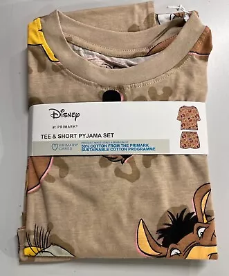 Buy Disney Lion King Mocha PJ Pyjama Set Ladies Primark • 19.99£