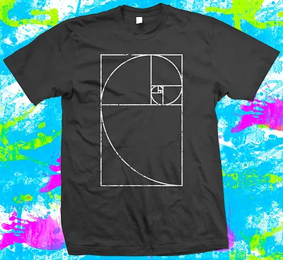 Buy Fibonacci Spiral Mathematics Geek - T Shirt -  6 Colour Options - XS To 5 XL • 9.99£
