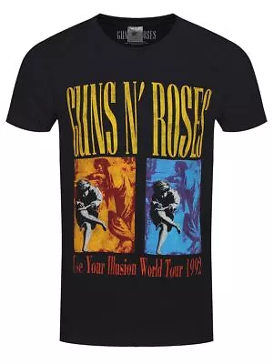 Buy Guns N' Roses GNR T-shirt Use Your Illusion World Tour Men's Black • 16.99£
