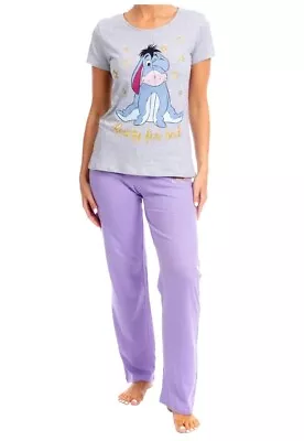 Buy Disney Women’s Eeyore Pyjamas Purple XL XXL Cotton See Desc • 16.99£