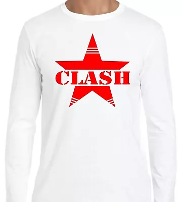 Buy Clash Long Sleeve T-Shirt Punk Confrontation 1970's The Communist Red Star • 13.99£