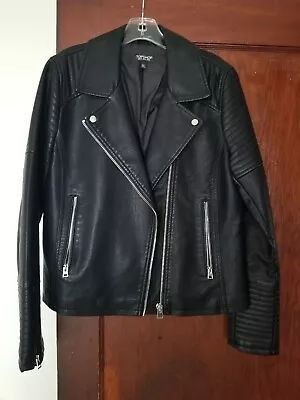 Buy Women's Top Shop Faux Leather Jacket- Size 10 • 42.52£