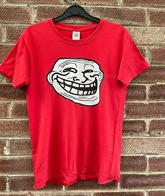 Buy Gildan Red Troll Face Logo Unisex/ Boy/Girl T Shirt Size S • 9.99£