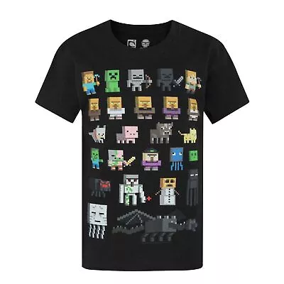 Buy Minecraft Official Boys Sprites Characters T-Shirt NS4545 • 15.41£