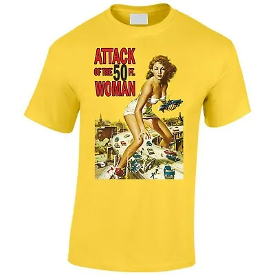 Buy Attack Of The 50ft Woman T Shirt Classic B Movie Retro Film Horror Funny DTG  • 11.95£