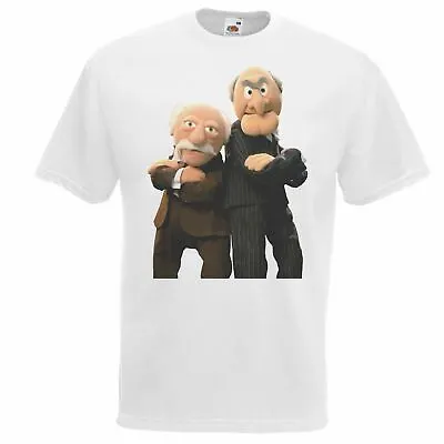 Buy Unisex White 1980's Funny Grumpy Old Men Puppets TV Show T-Shirt • 10.88£