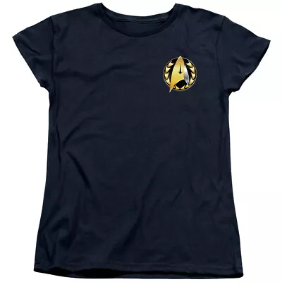 Buy Star Trek Womens T-Shirt Discovery Admiral Badge Navy Tee • 22.16£
