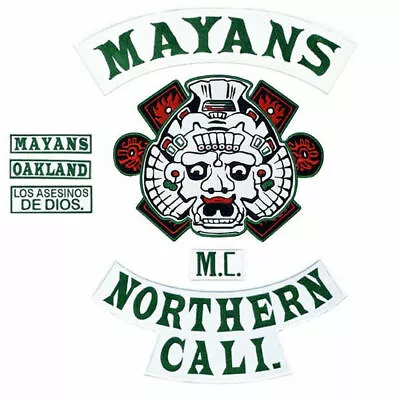 Buy SOA Mayans Northern Cali MC Biker Jacket Vest Patch 7 PC • 27.40£