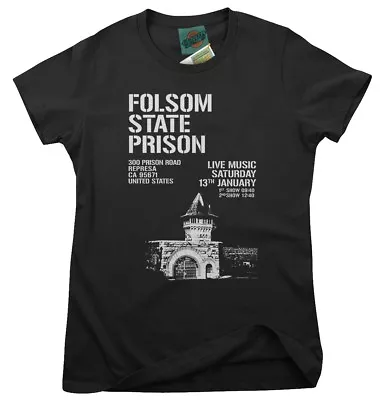Buy Johnny Cash Folsom Prison Blues Inspired, Women's T-Shirt • 18£