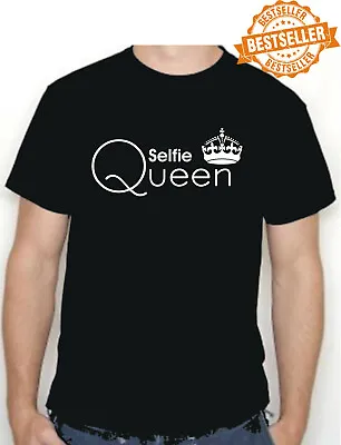 Buy SELFIE QUEEN T-Shirt / Text / Photo / Mobile / Pub / Holiday / Xmas / All Sizes • 11.99£