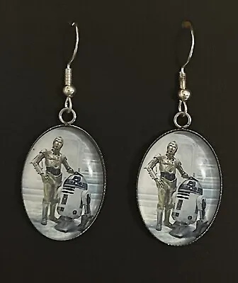 Buy Silver 925 Star Wars Earrings R2d2  Jewellery C3po Sci Fi Memorabilia Star Wars • 9.95£