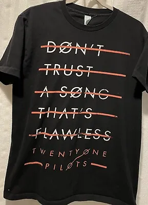 Buy TWENTY ONE PILOTS  Don't Trust A Song…” T-Shirt In Black Womens Large • 11.53£