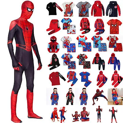 Buy Kind Boy Girl Superhero Spider Man Dressing Up Halloween Party Cosplay Costume • 5.49£